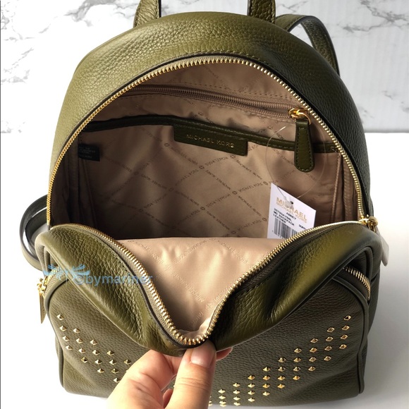 🍀 Michael Kors Abbey Studded Backpack Wallet Set - Picture 6 of 8